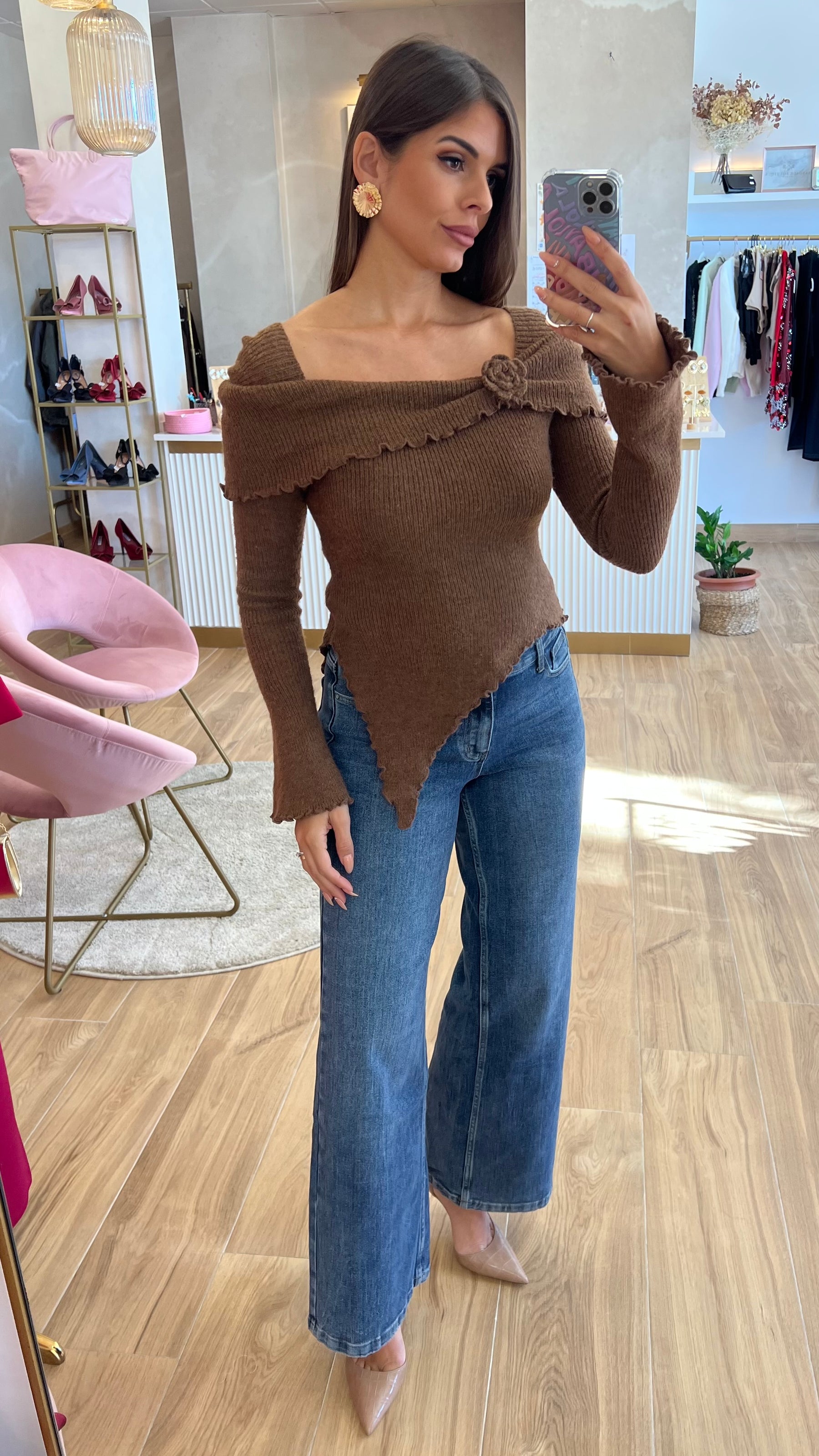 Jersey Asimétrico Flor