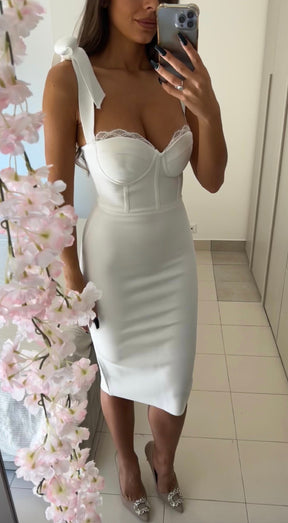 Vestido Bandage French Blanco