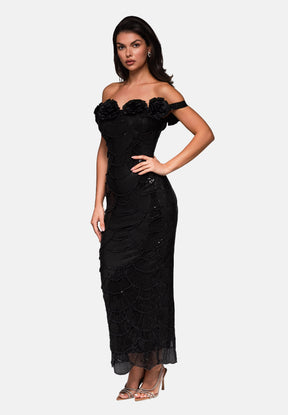 Vestido Ébano Rosas