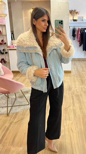 Chaqueta Denim Glam Fur