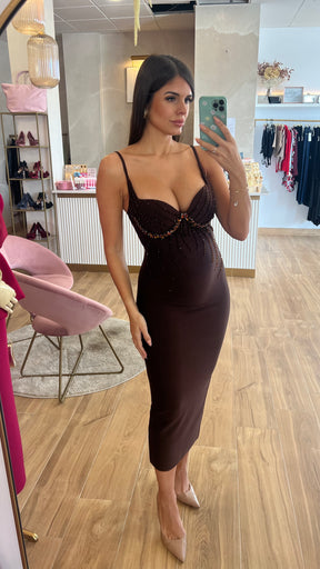 Vestido Bandage Valentina Chocolate