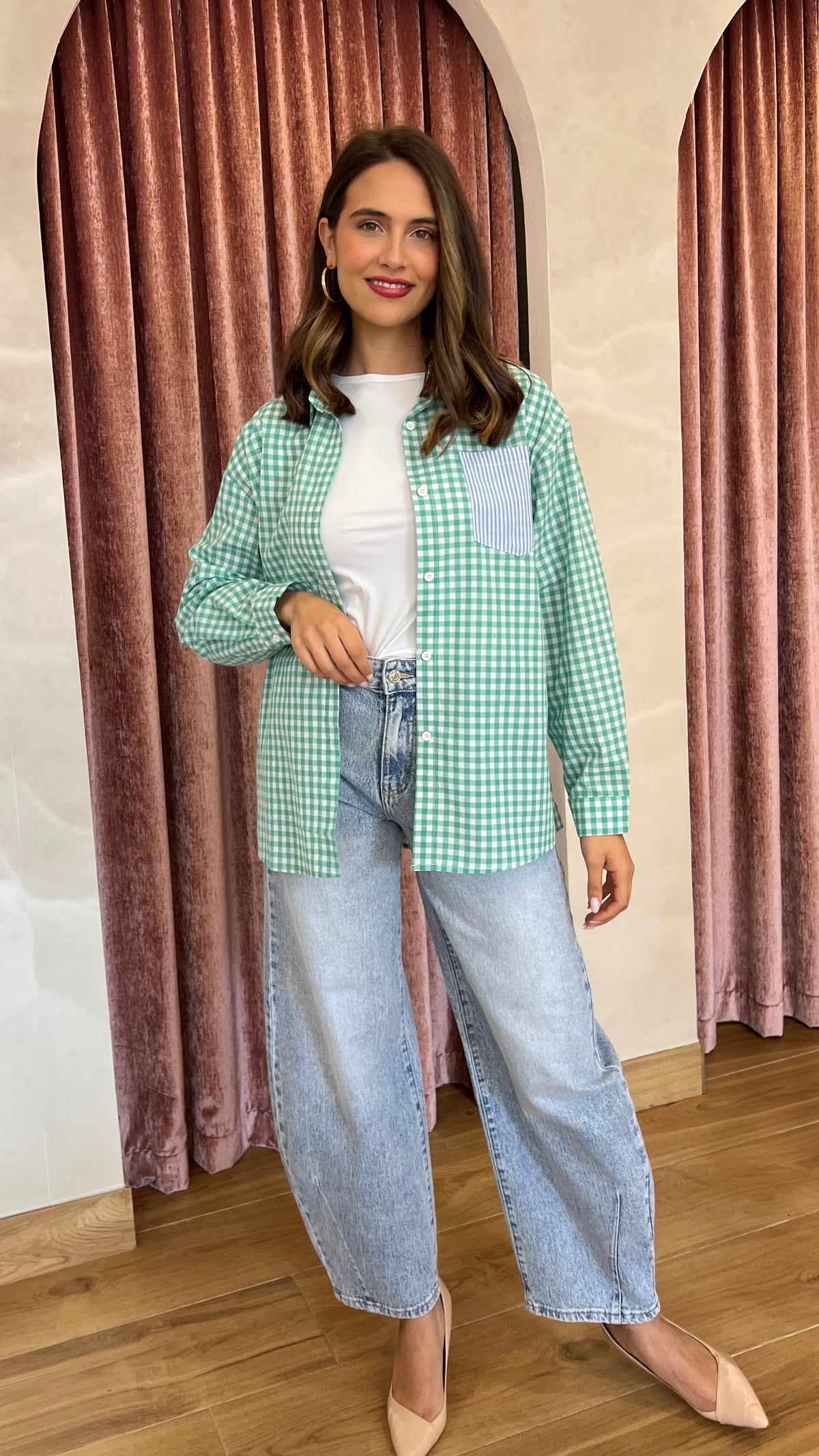 Camisa Bolsillo Verde