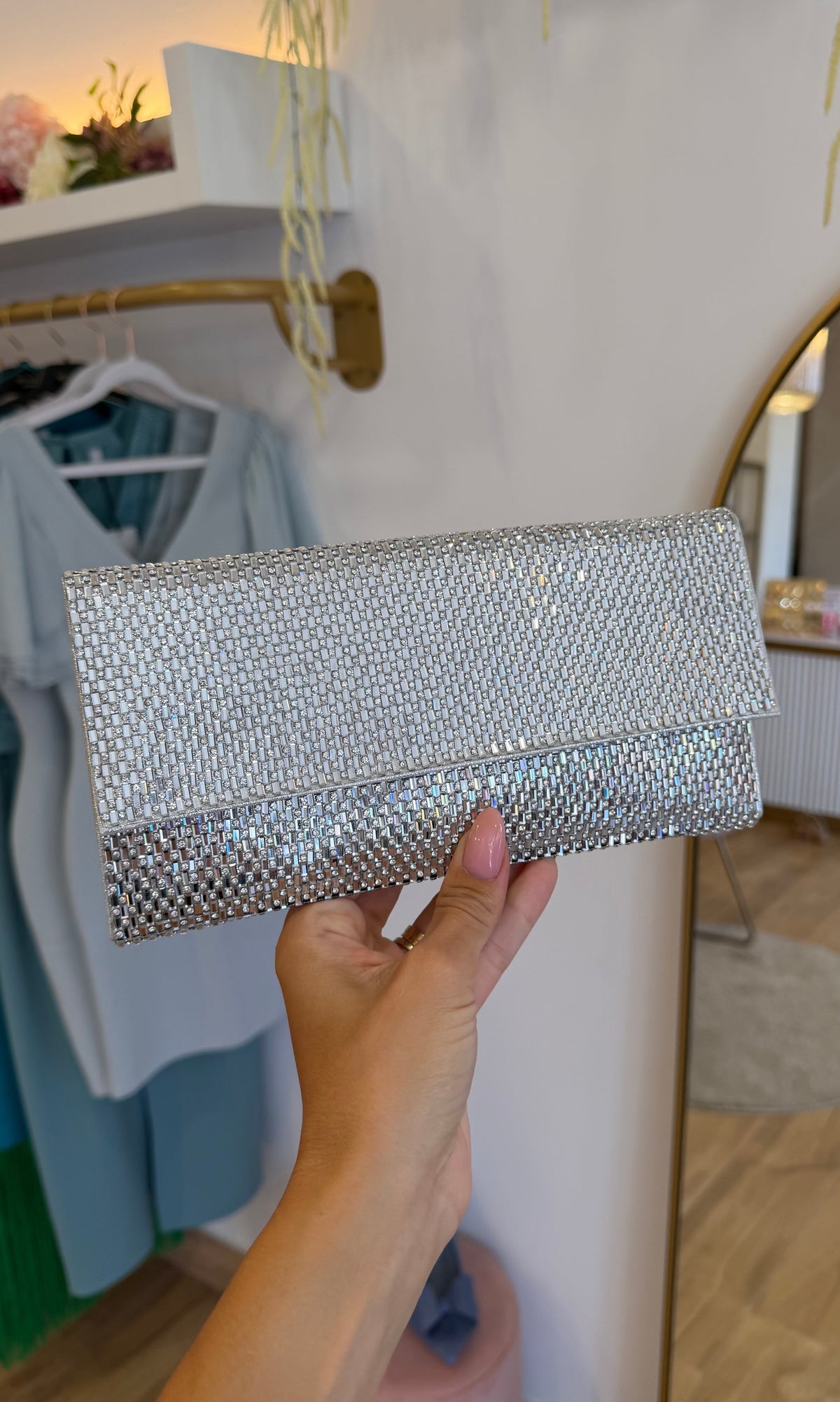 Bolso Cartera Plata