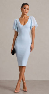 Vestido Bandage Pelín (Celeste/ grisáceo)