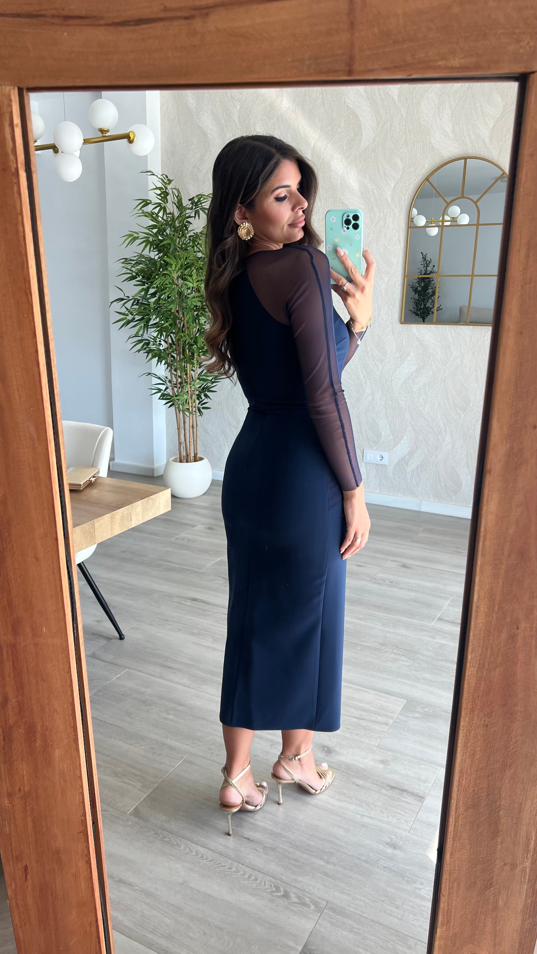 Vestido Aura Azul Noche “Made in Spain”