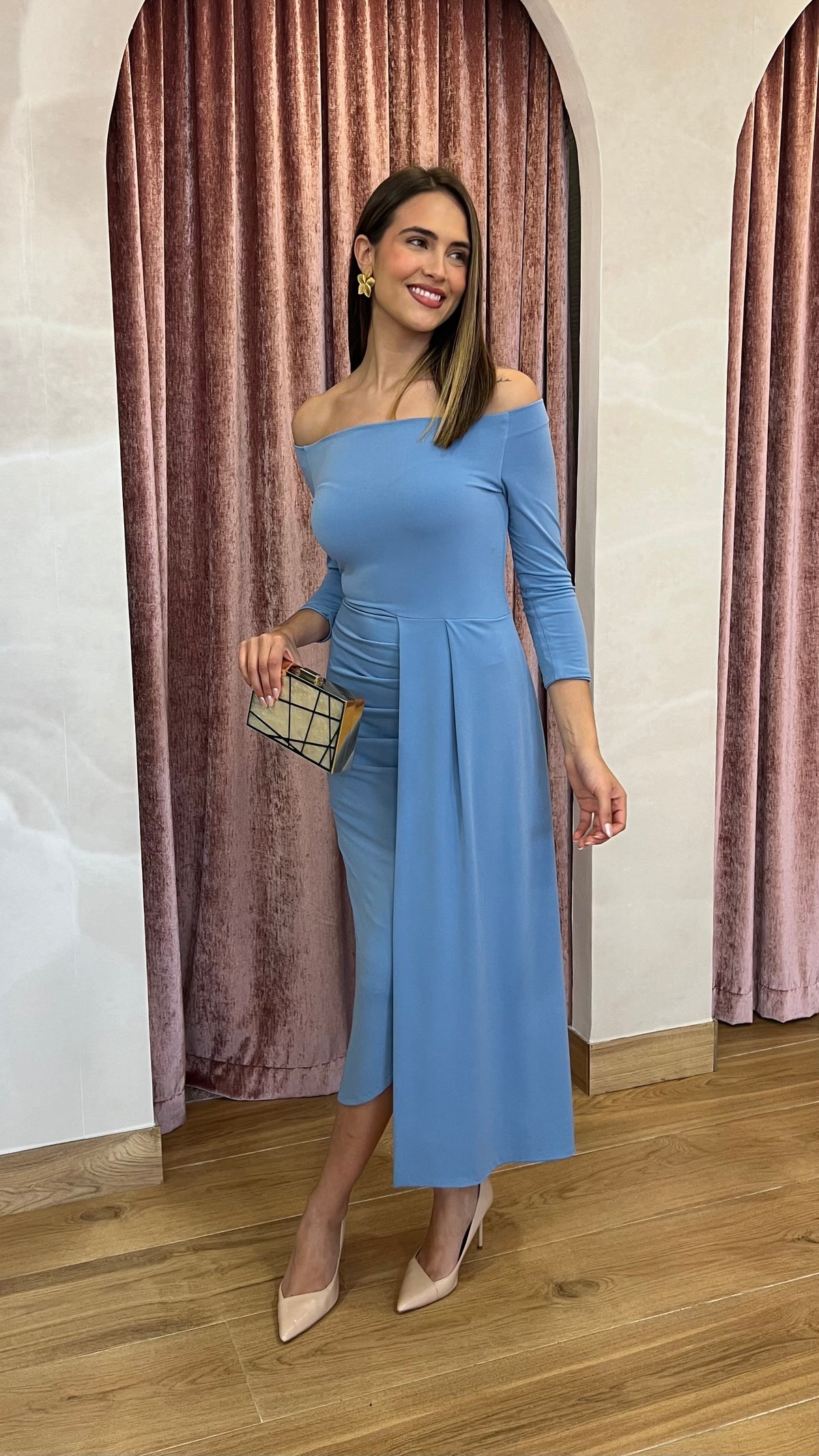 Vestido Inés Celeste “Made in Spain”