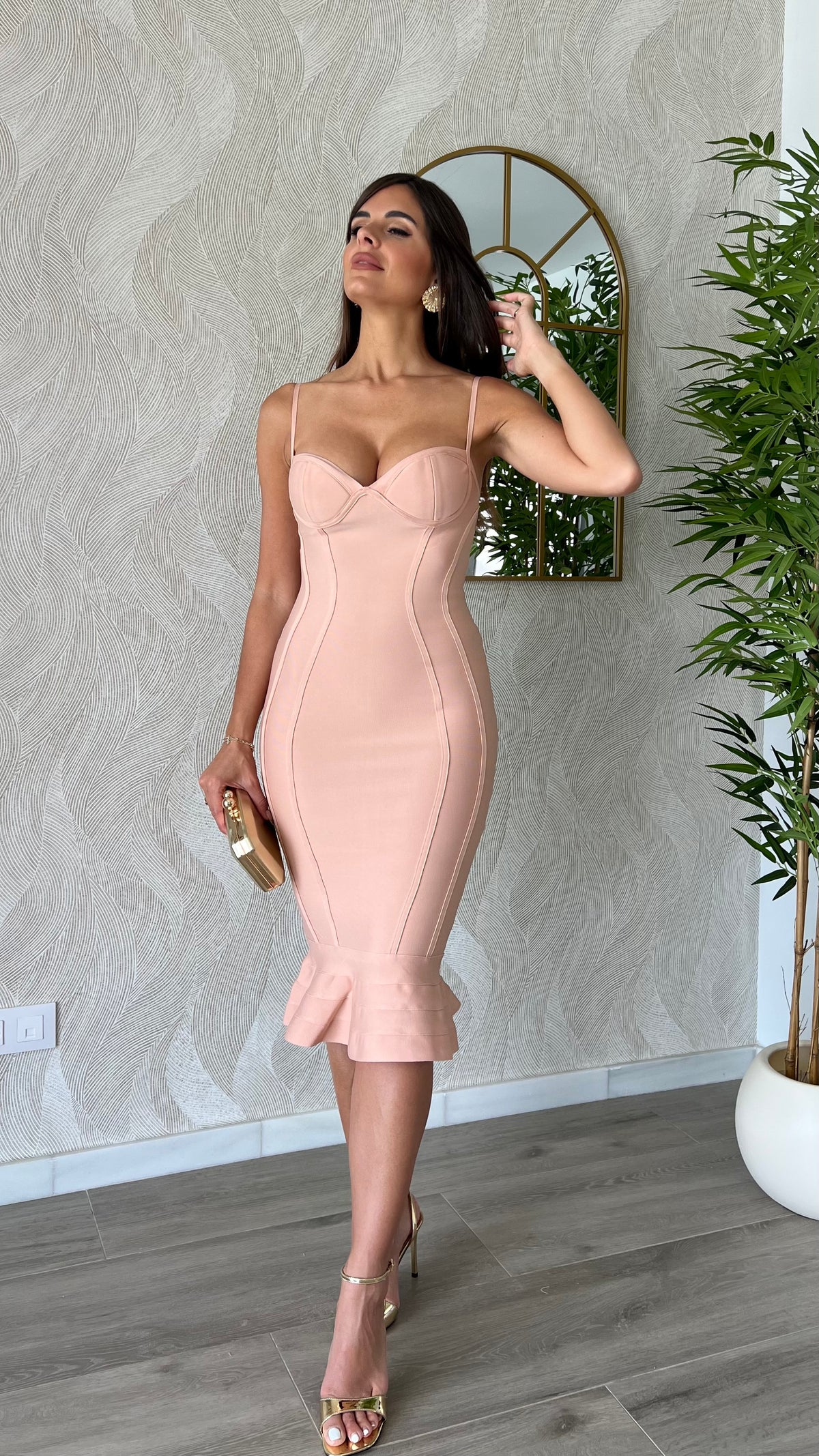 Vestido Bandage Araceli Rosado