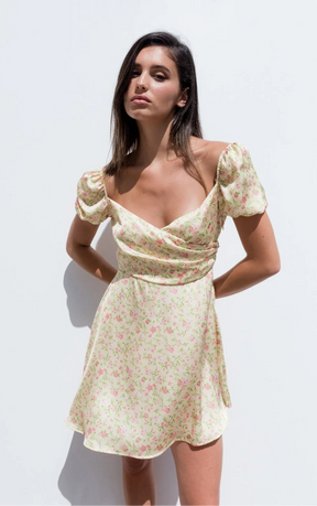 Vestido Amarillo Flores