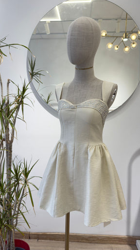 Vestido Jara Beige-Champán