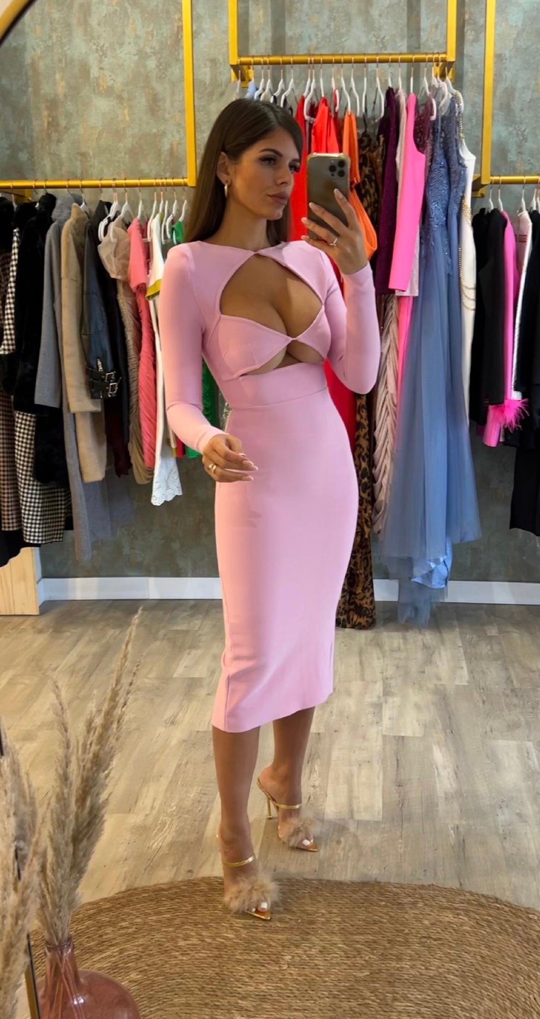 Vestido Bandage Barbie Rosa