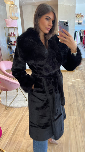 Abrigo Largo Negro Premium