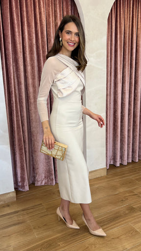 Vestido Ágata Beige-Champán “Made in Spain”