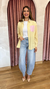 Camisa Bolsillo Amarilla