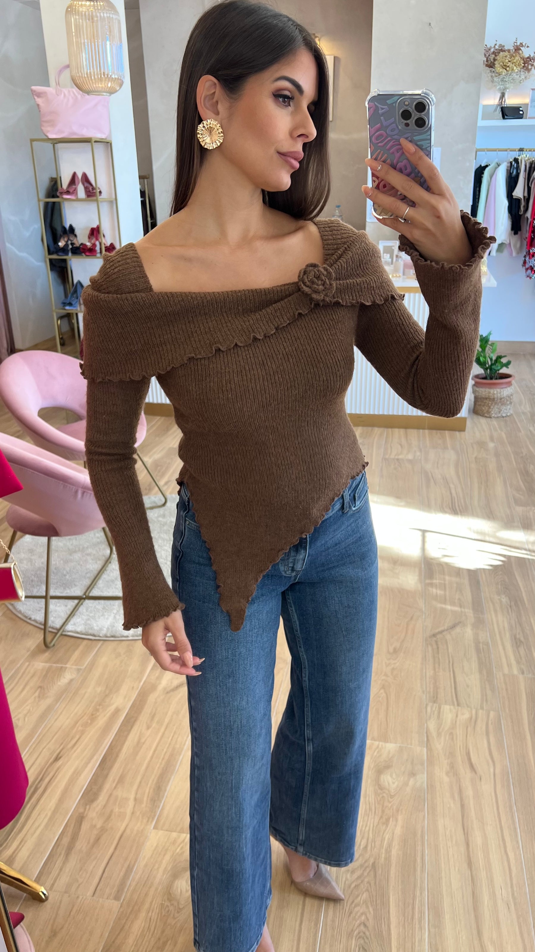 Jersey Asimétrico Flor