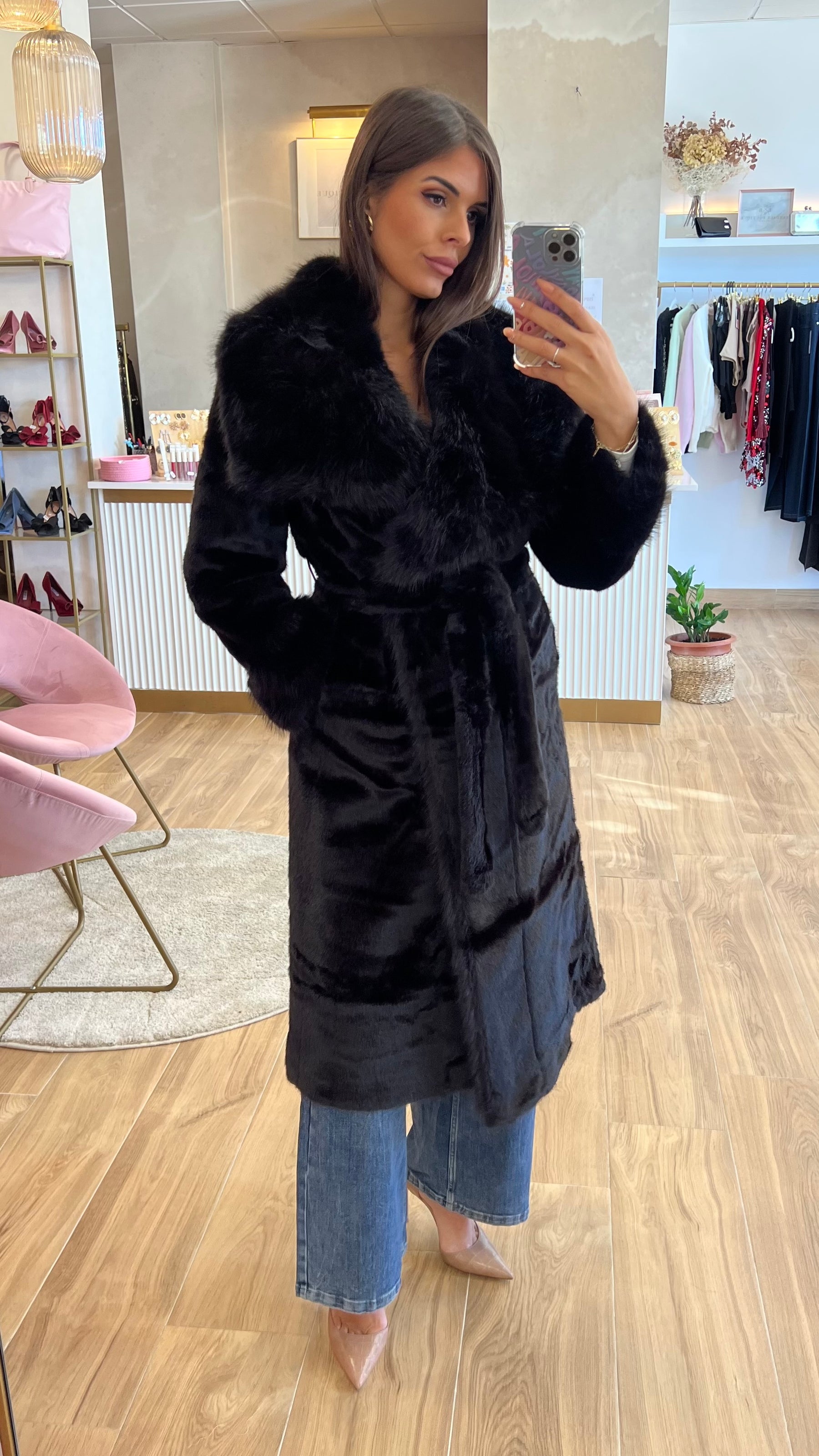 Abrigo Largo Negro Premium