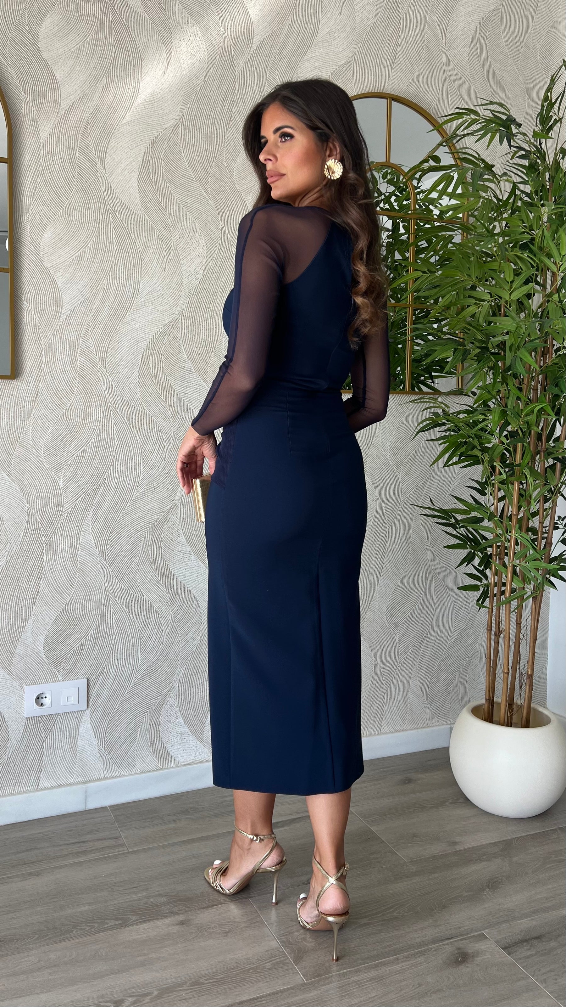 Vestido Aura Azul Noche “Made in Spain”