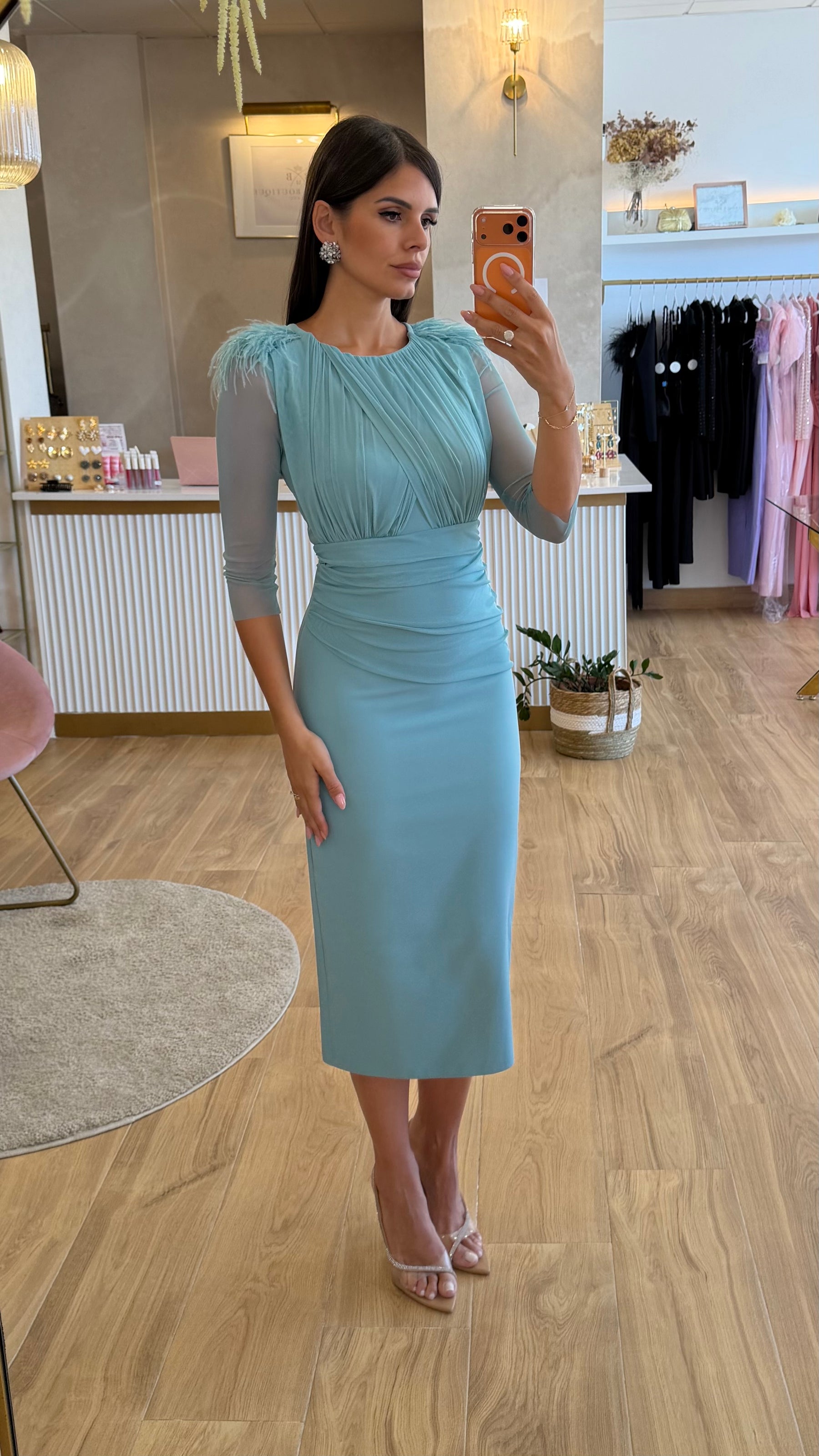 Vestido Leonor Azul Hielo “Made in Spain”
