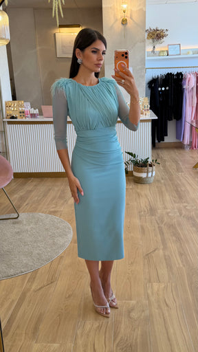 Vestido Leonor Azul Hielo “Made in Spain”
