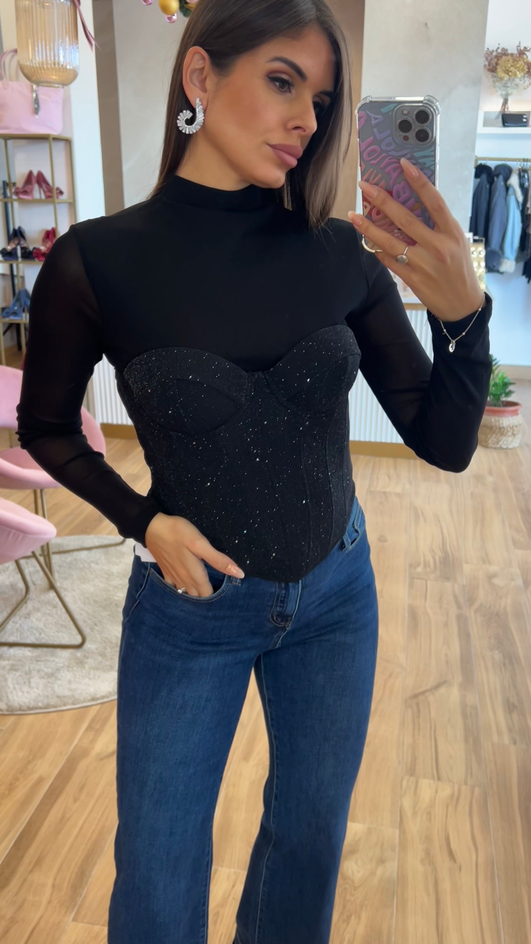 Corsé Palabra Honor Negro