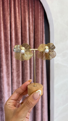Pendientes Flor Perla