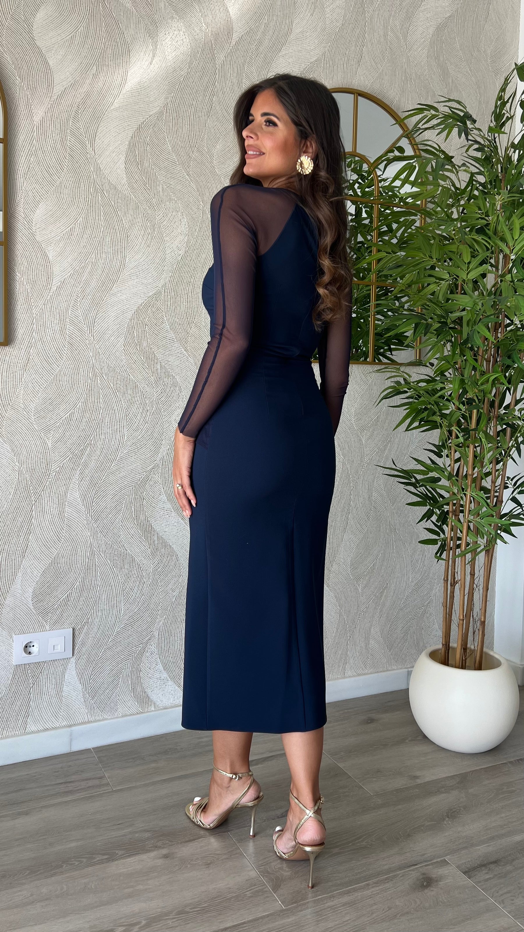 Vestido Aura Azul Noche “Made in Spain”