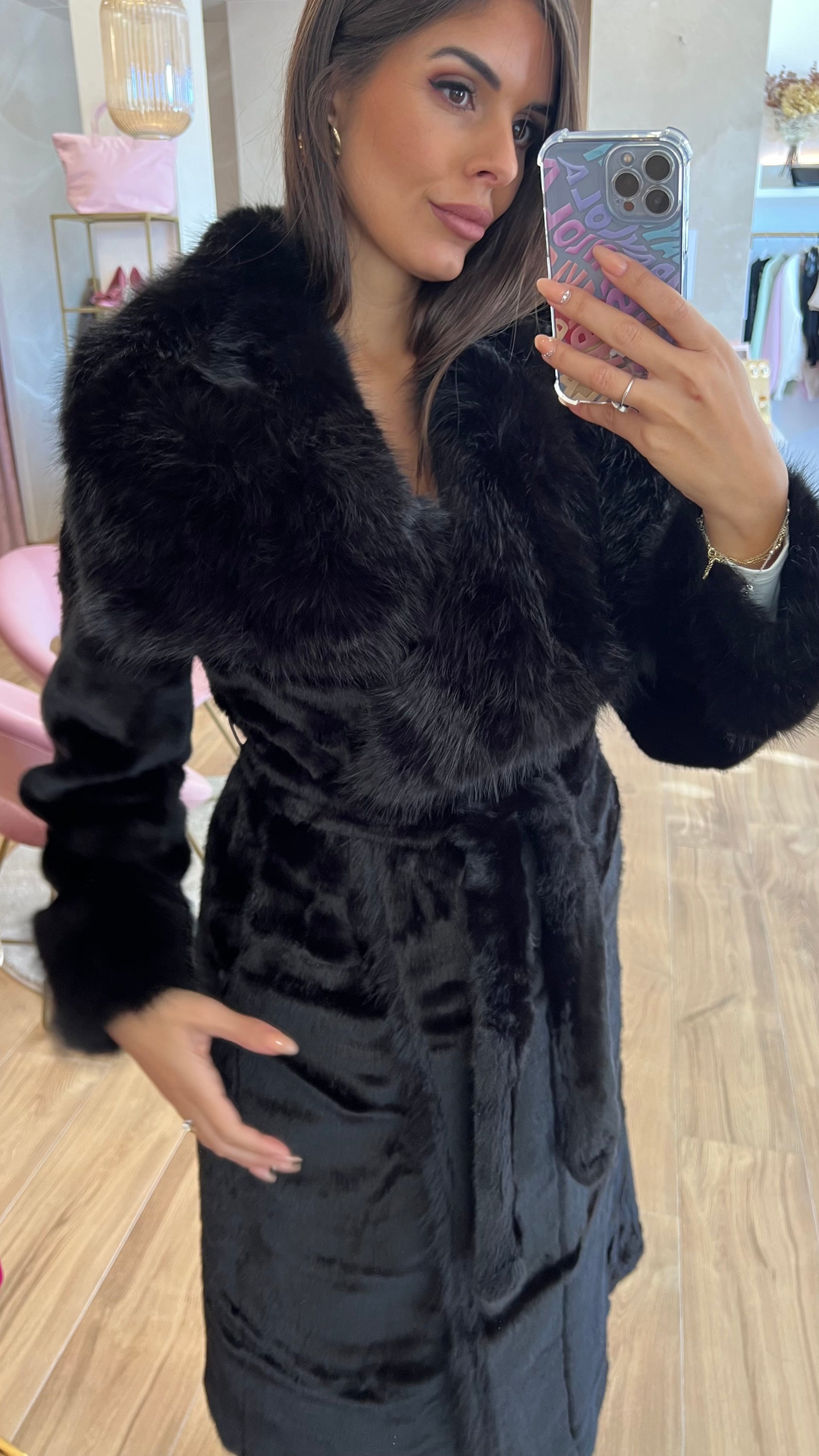 Abrigo Largo Negro Premium