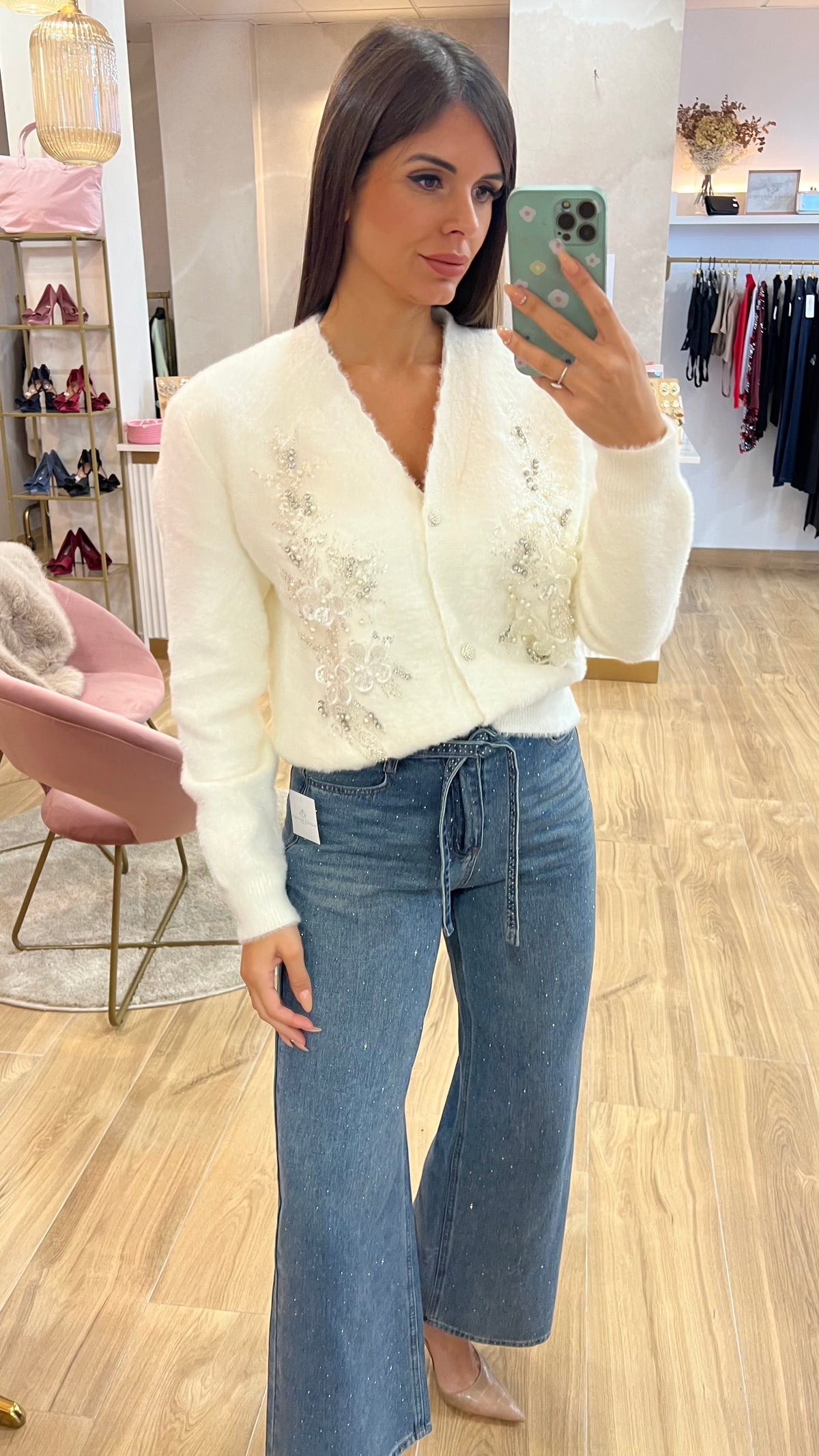 Rebeca Bordado Joya Blanca