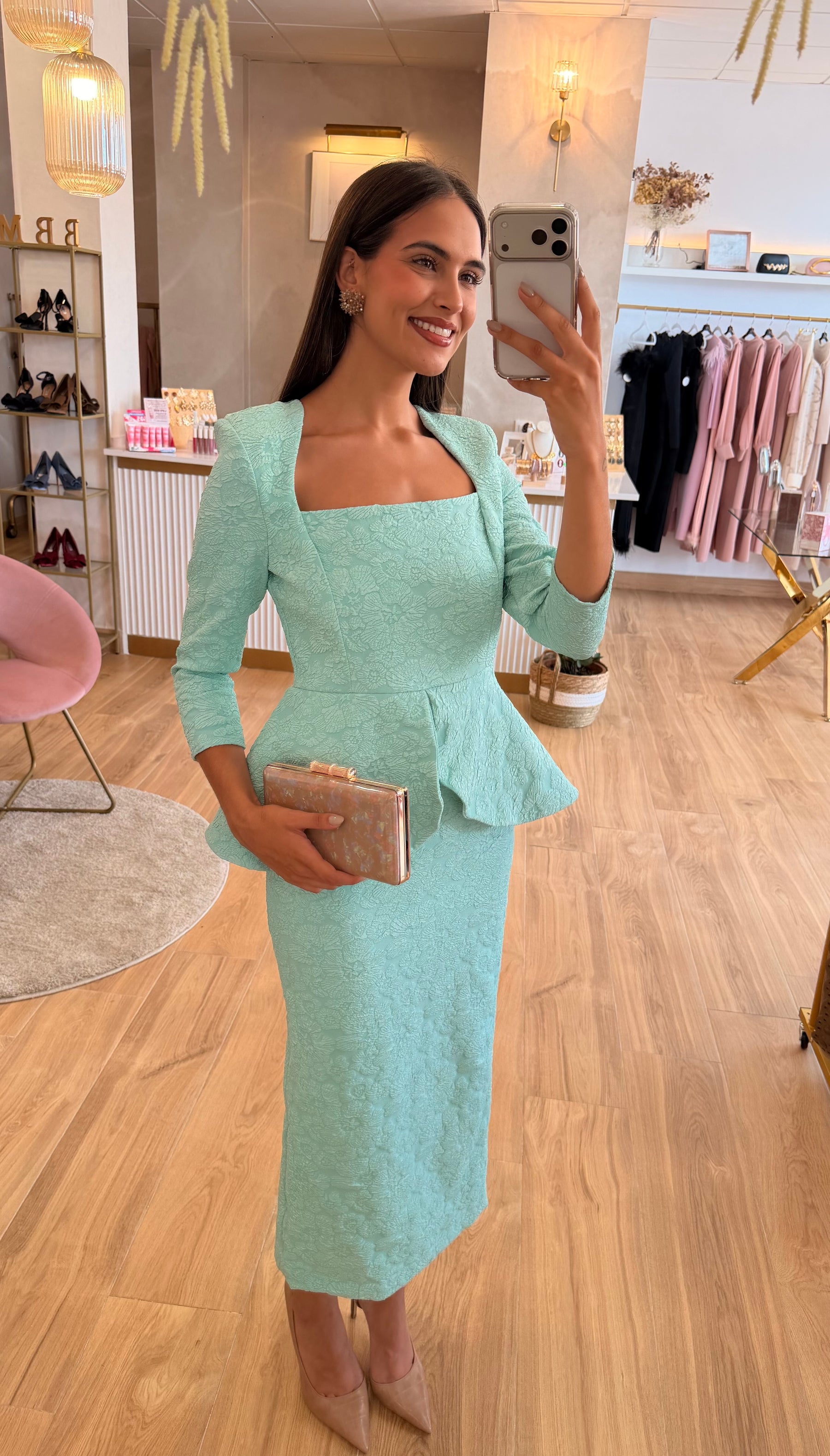 Vestido Rose Verde Agua “Made in Spain”
