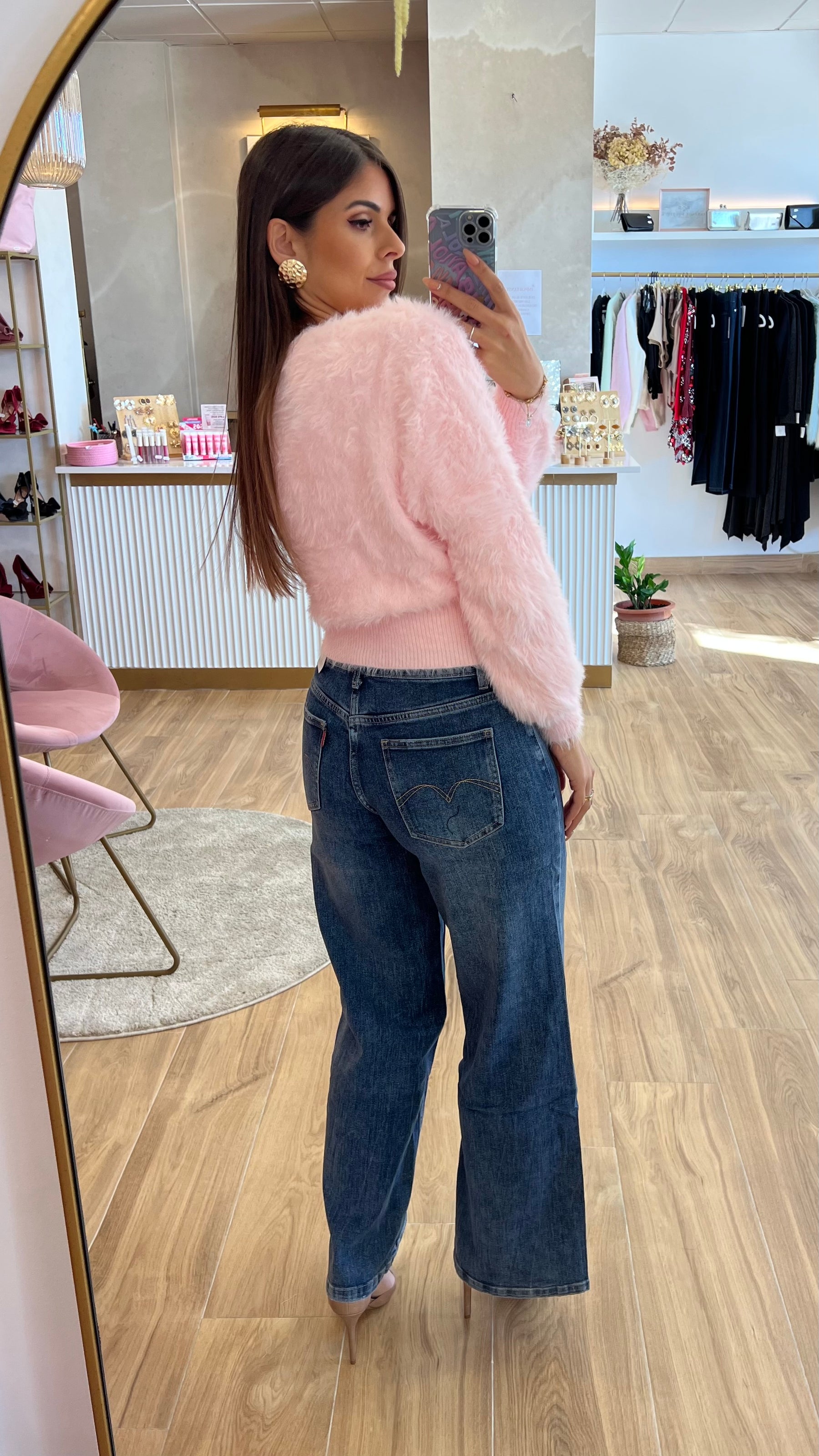 Rebeca Botones Oro Rosa