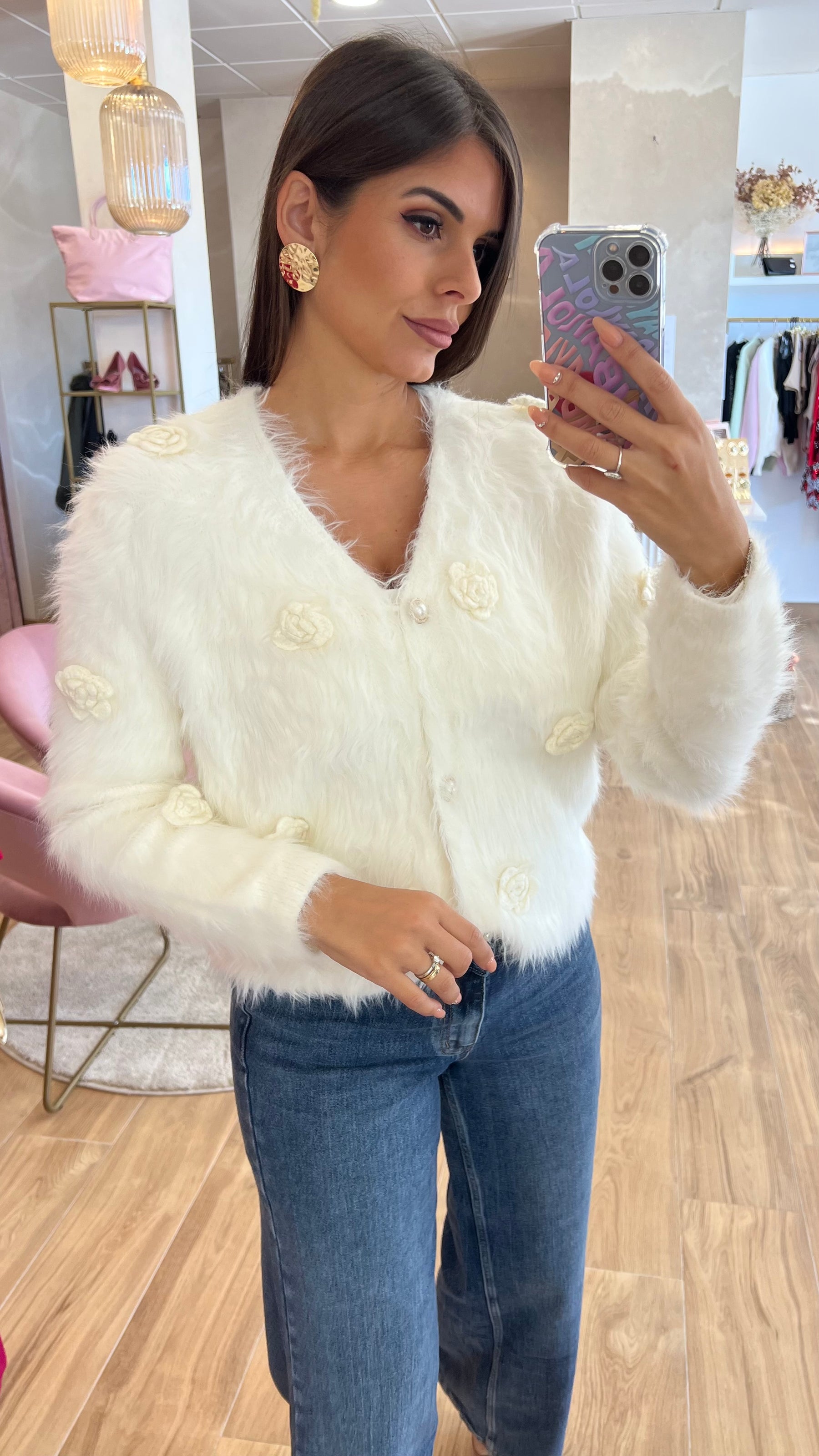 Rebeca Flores Blanca Premium