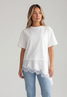 Camiseta Encaje Blanca