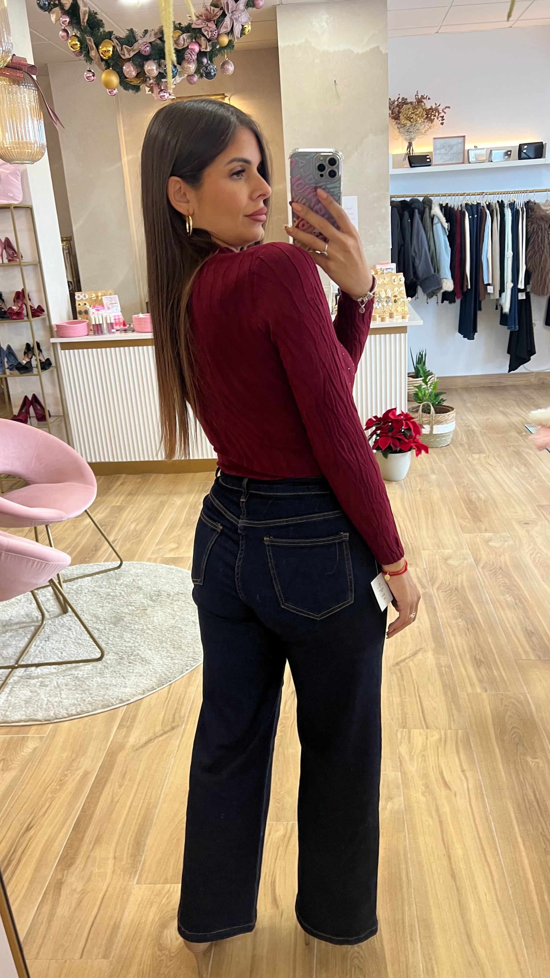 Jersey Perkins Brillito Burdeos