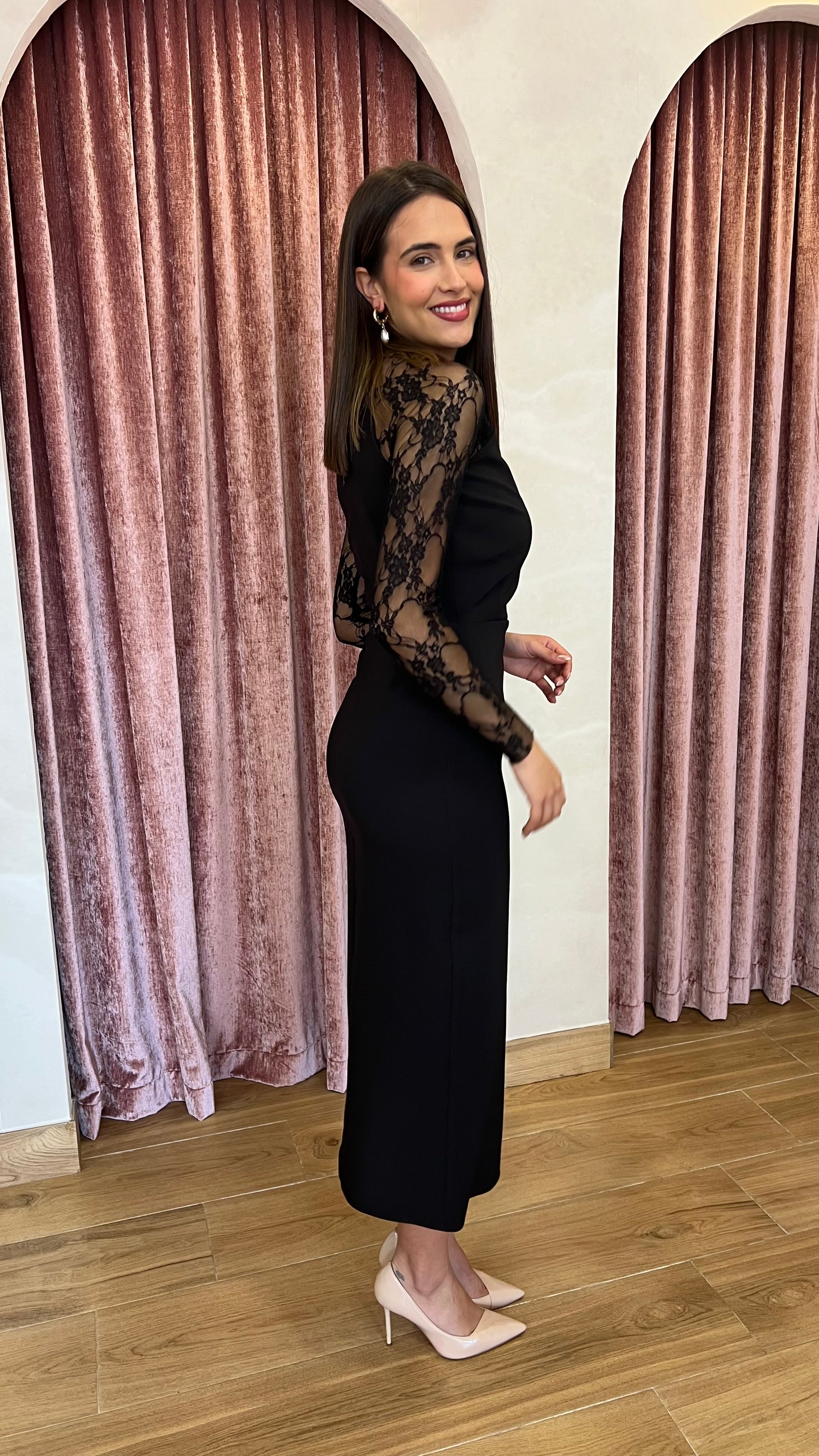 Vestido Regina Negro Mantilla “Made in Spain”