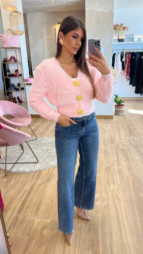 Rebeca Botones Oro Rosa