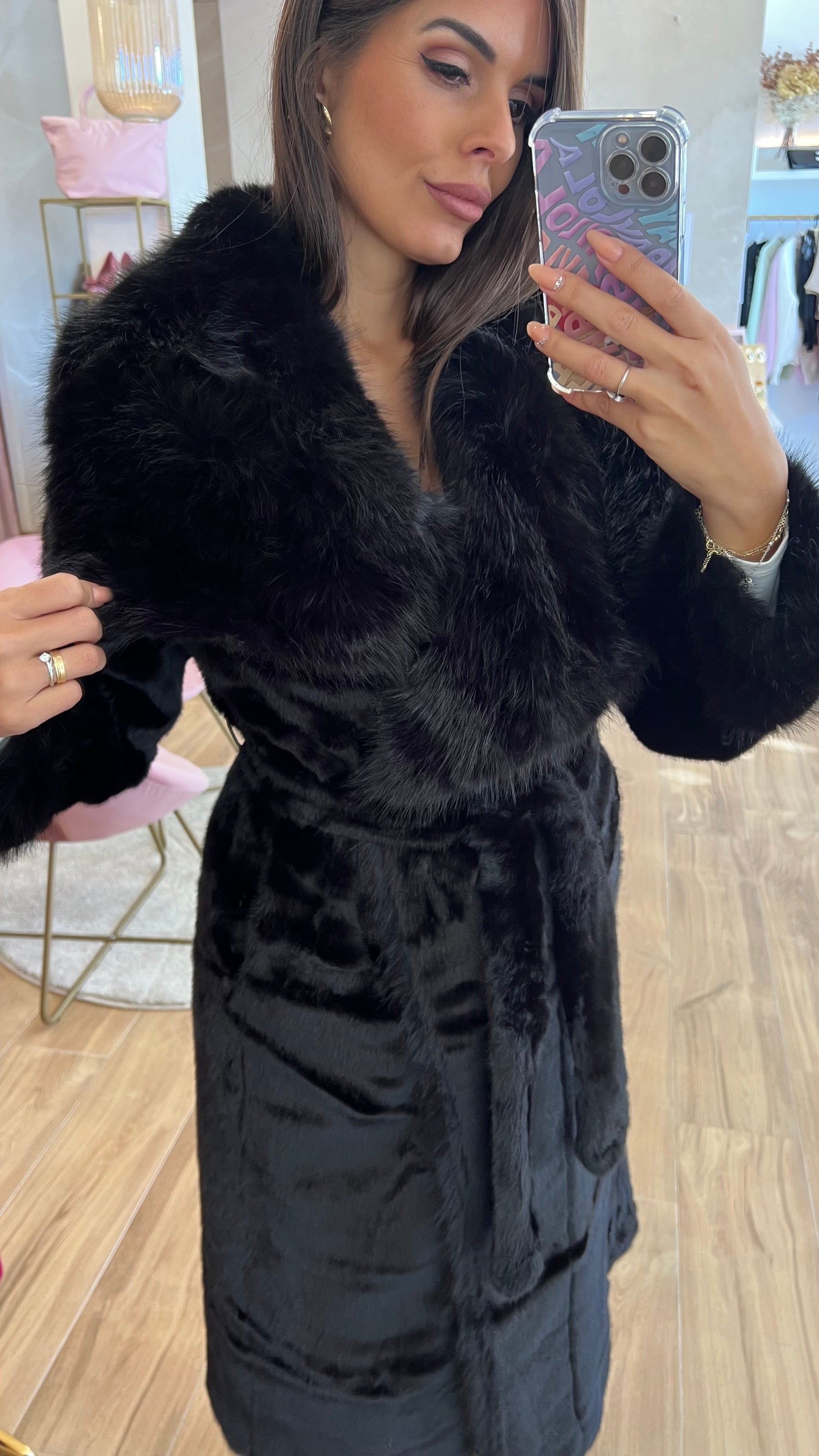 Abrigo Largo Negro Premium