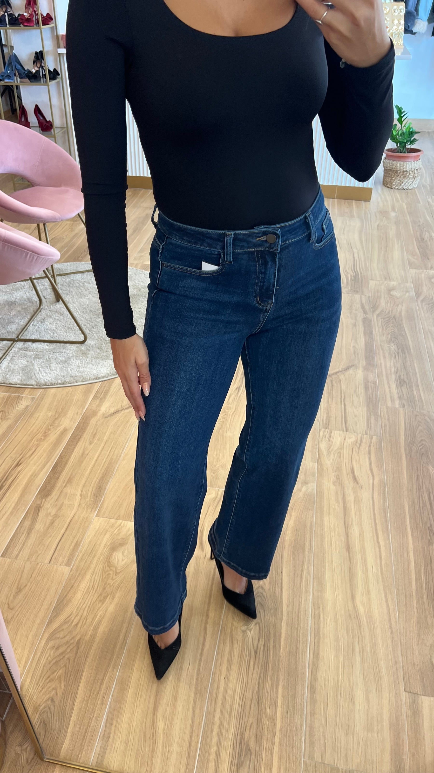 Pantalón Vaquero Wide Leg Elástico