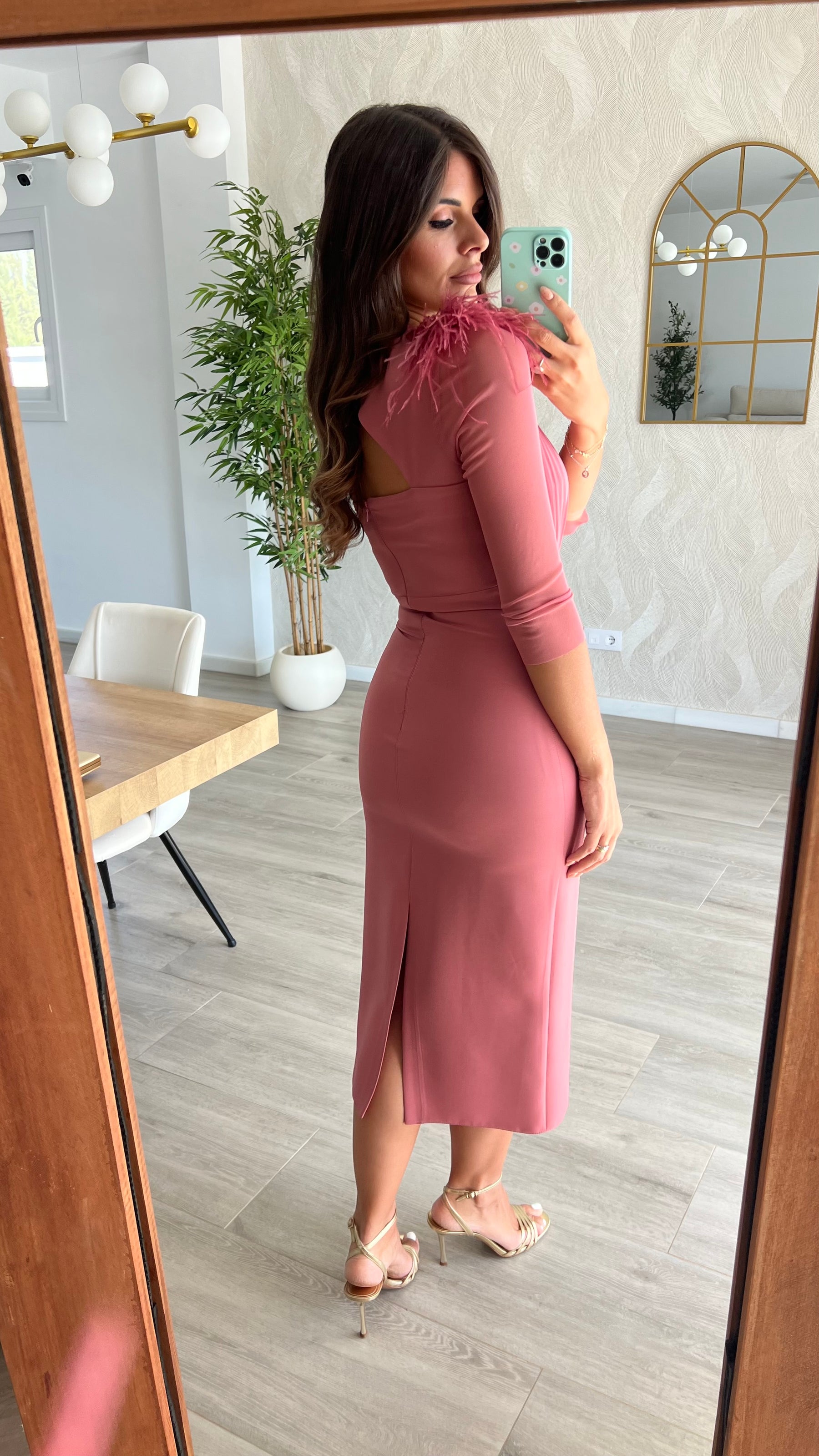 Vestido Leonor Rosa Marsala “Made in Spain”