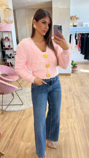 Rebeca Botones Oro Rosa