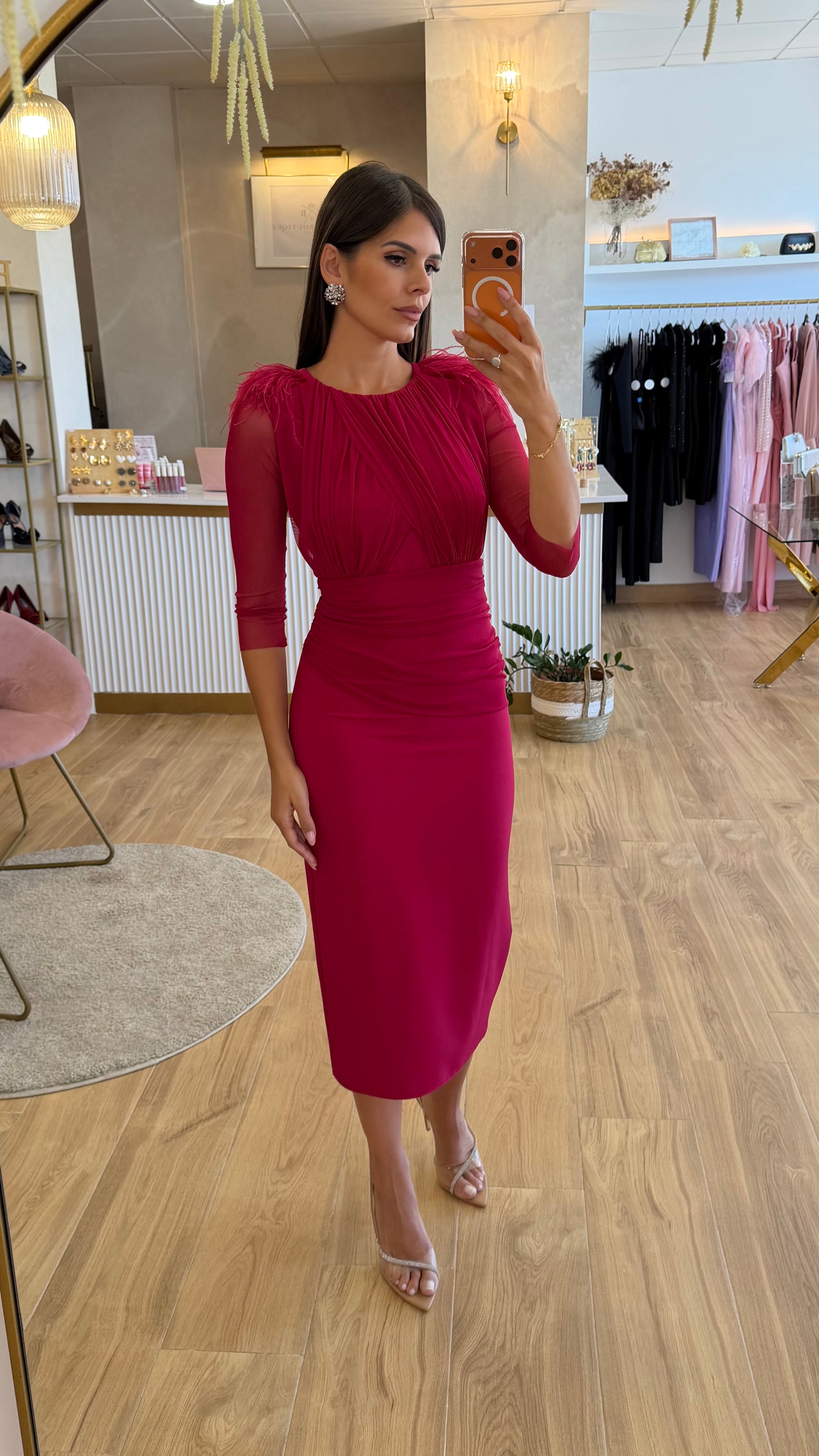 Vestido Leonor Cereza “Made in Spain”