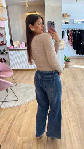 Rebeca Básica Pelito Beige-Topo