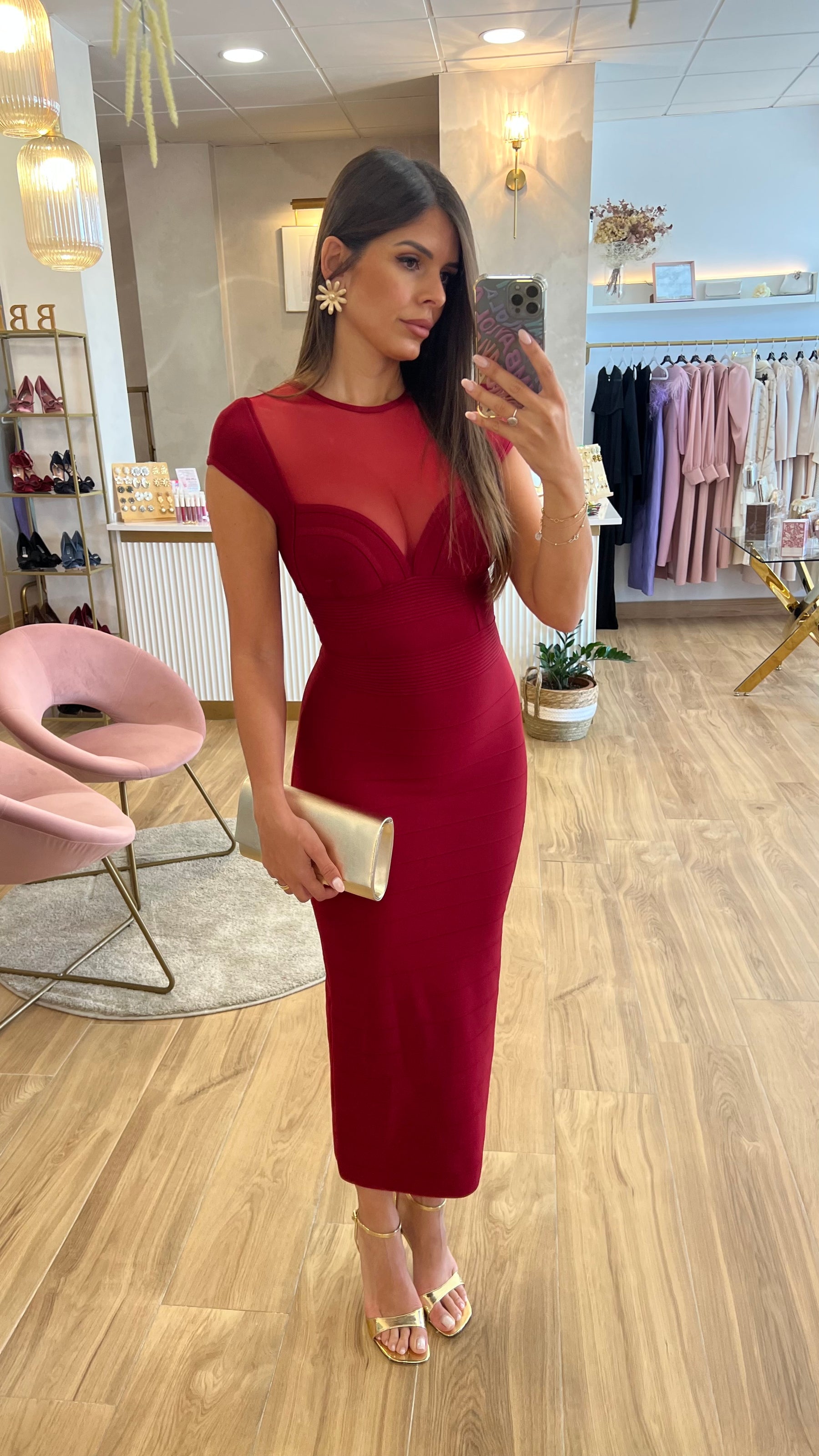 Vestido Bandage Charlotte Rojo