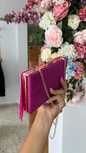 Clutch Flecos Fucsia