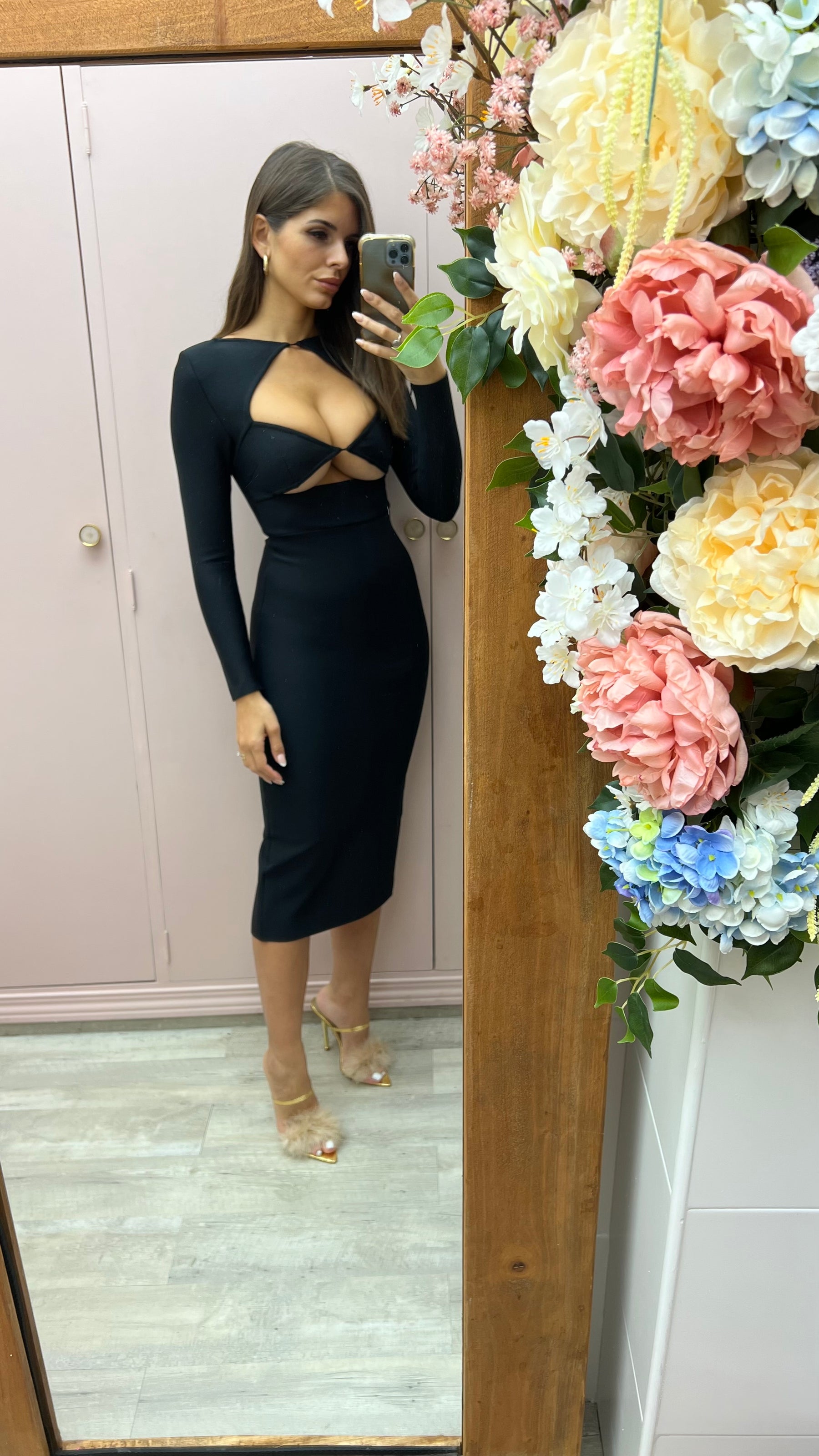 Vestido Bandage Barbie Negro