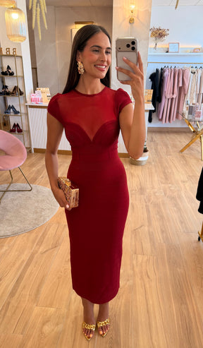 Vestido Bandage Charlotte Rojo