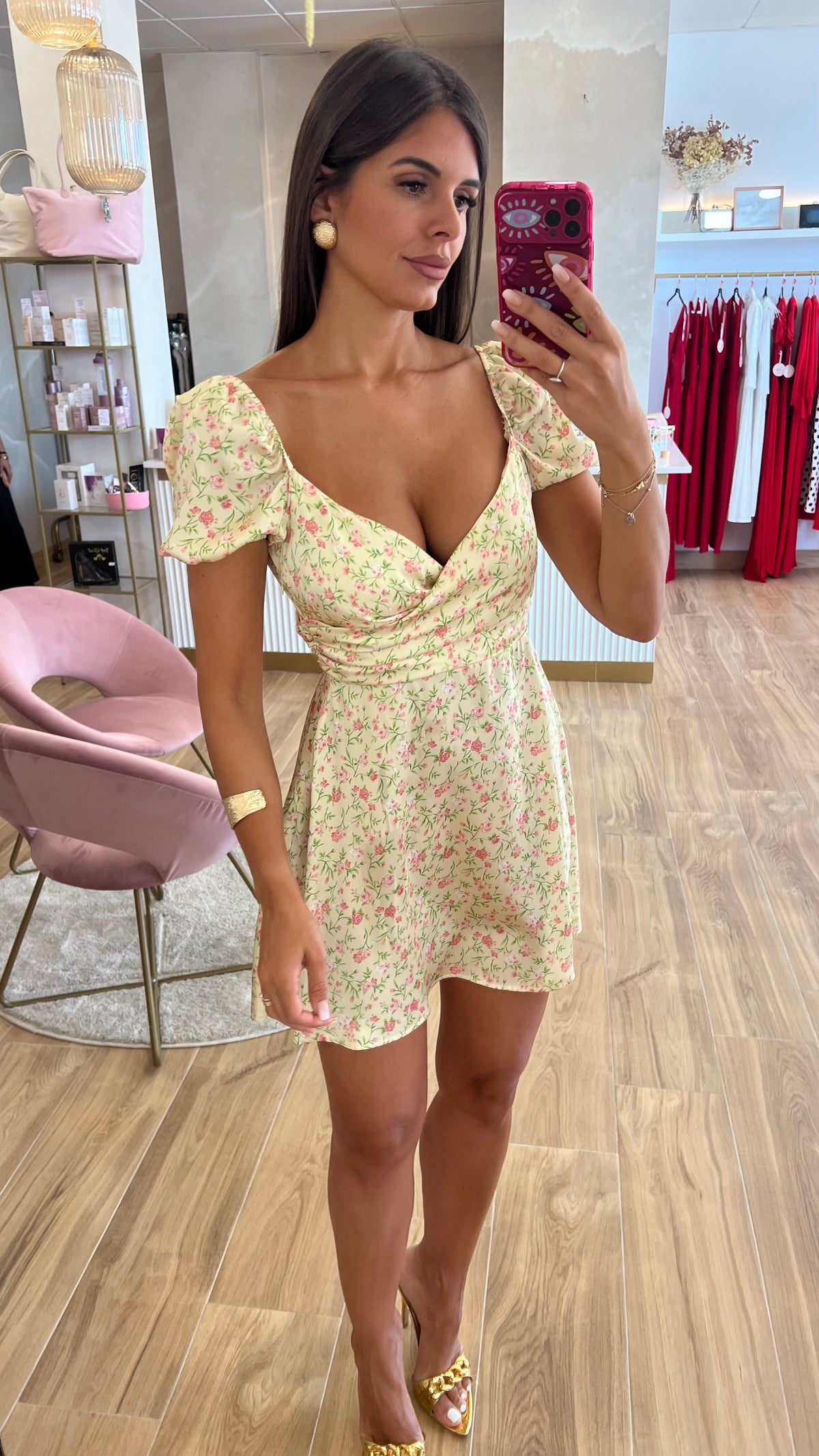 Vestido Amarillo Flores