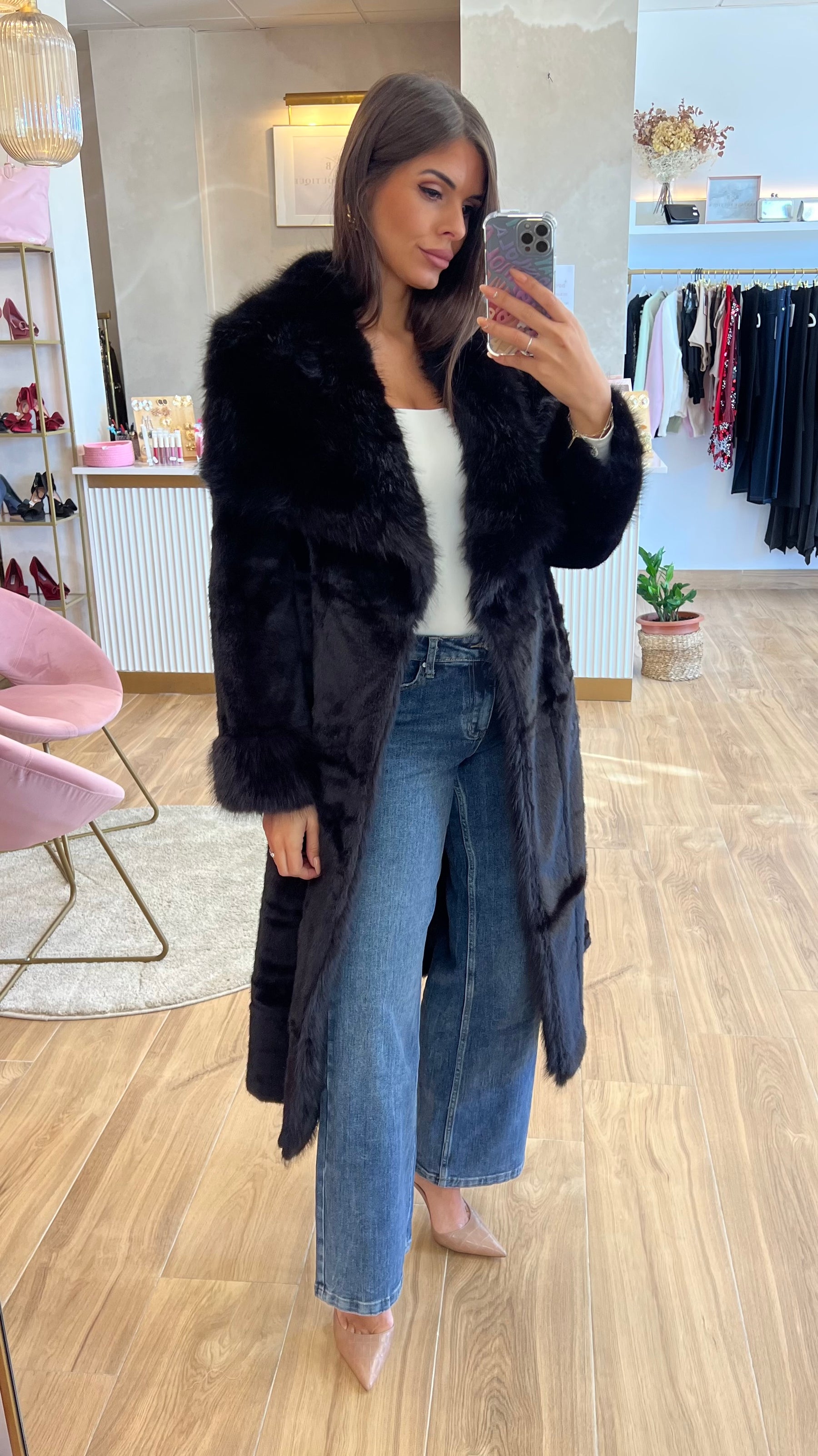 Abrigo Largo Negro Premium