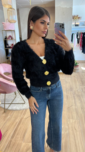 Rebeca Botones Oro Negra