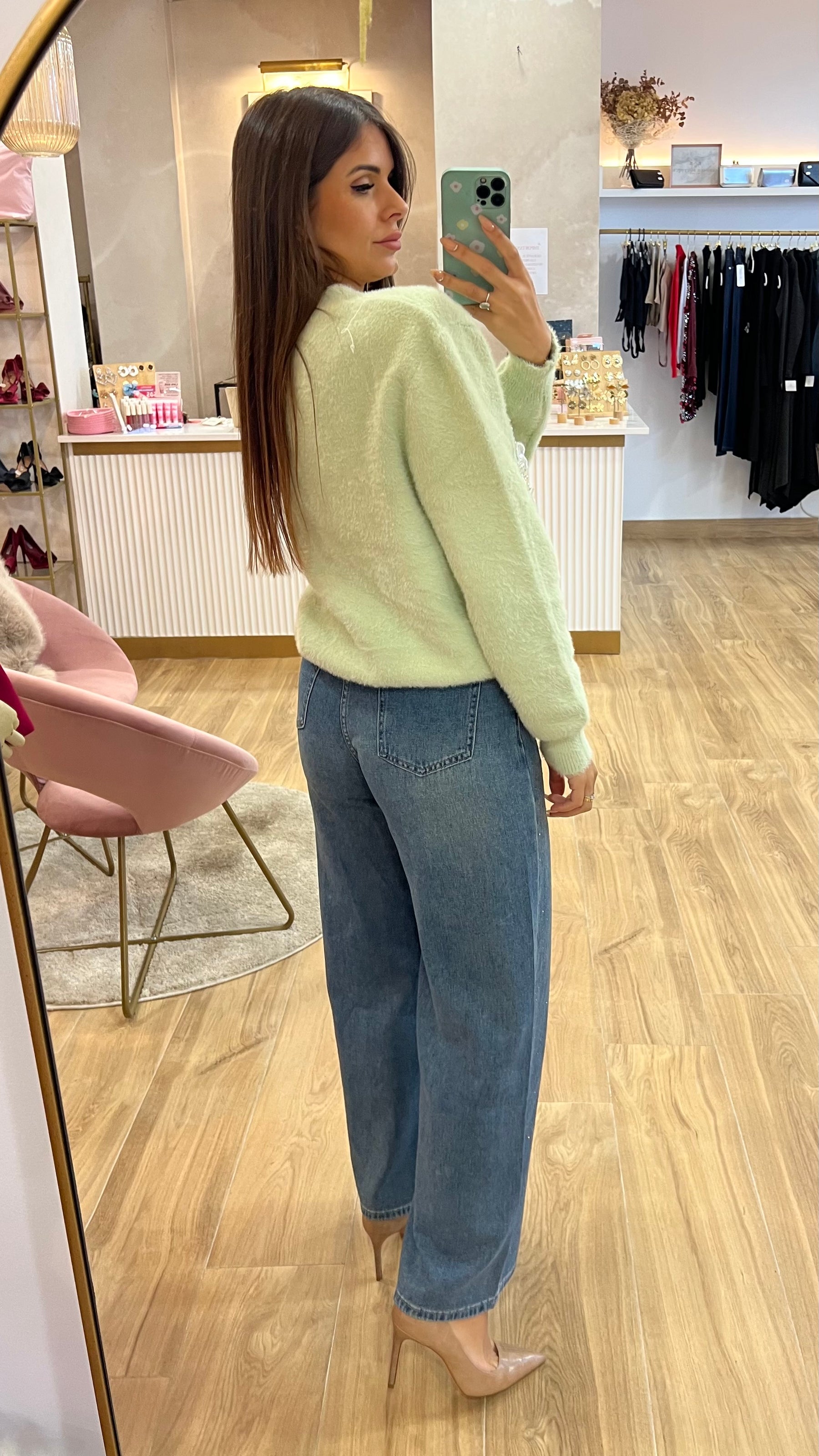 Rebeca Bordado Joya Menta