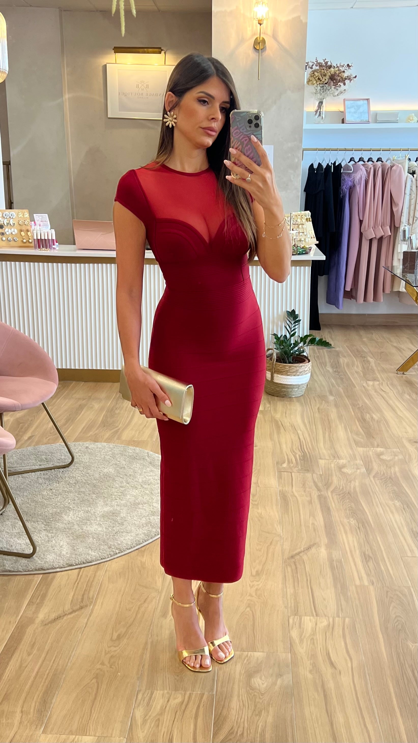 Vestido Bandage Charlotte Rojo