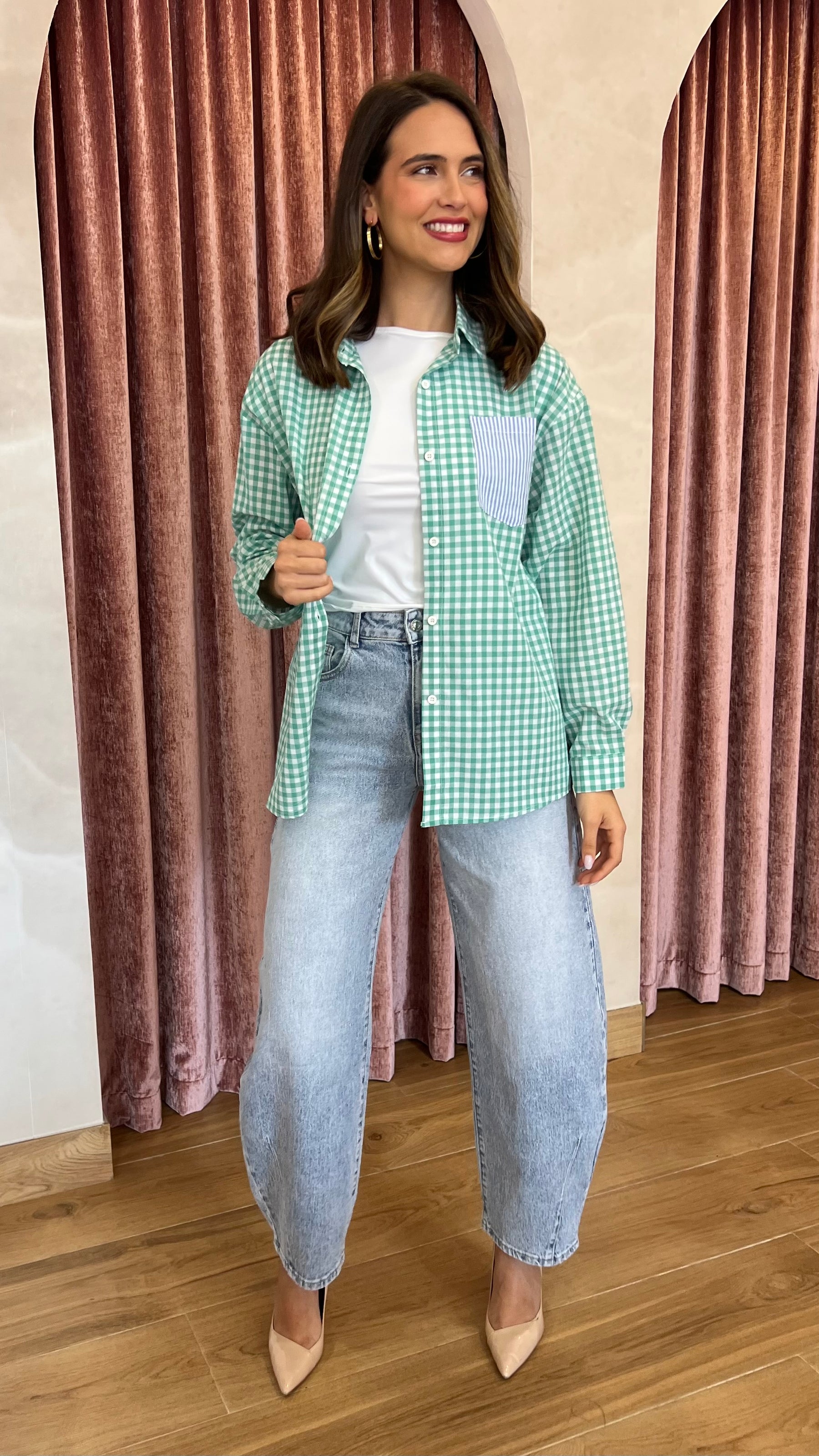 Camisa Bolsillo Verde
